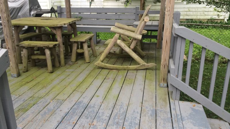 Deck Cleaning: Before