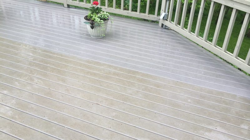 Deck Cleaning: During