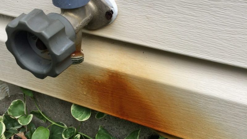 Rust Stain Siding: Before